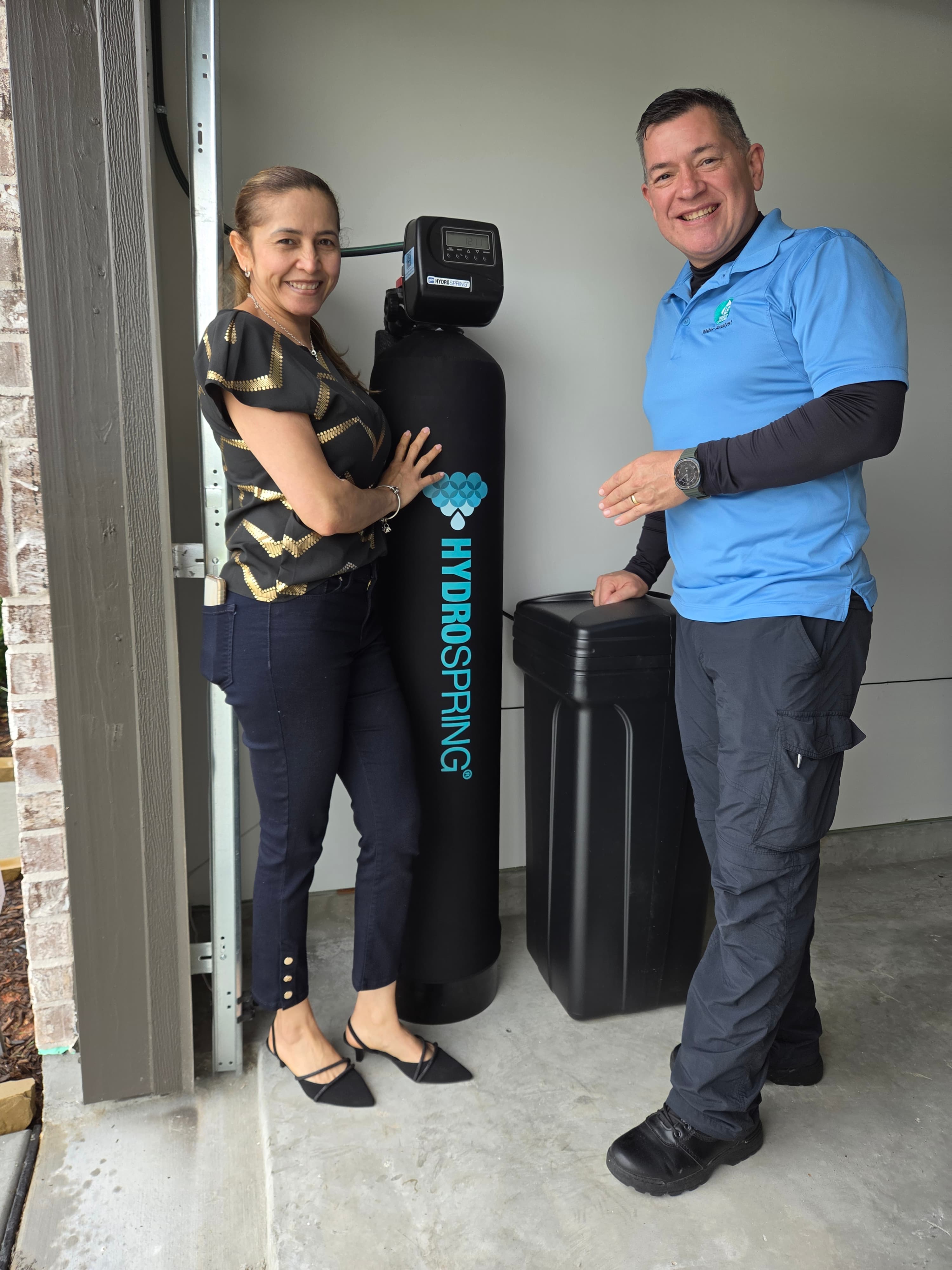 N&M water purification system installed in home utility room