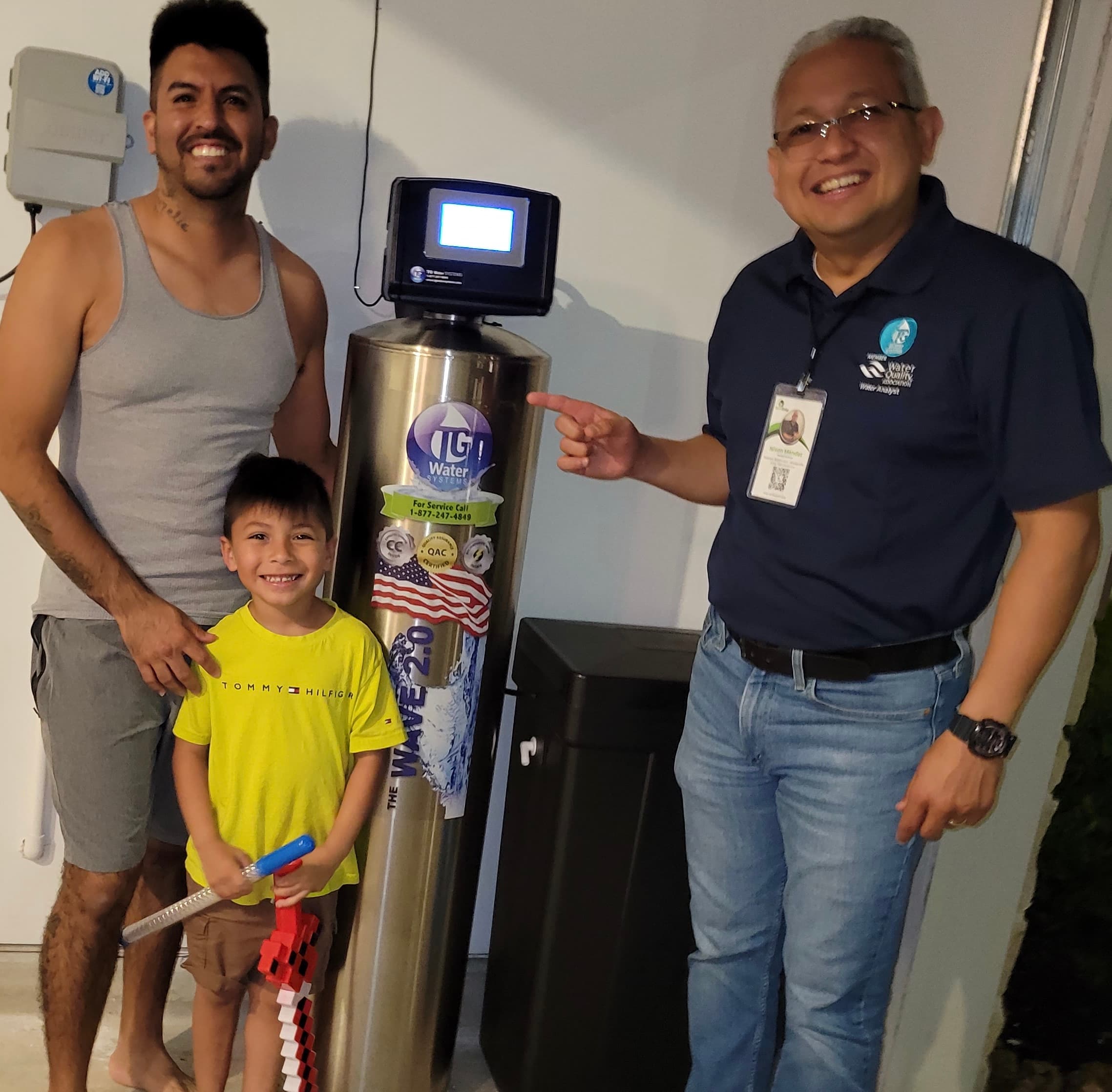 Customer with new water system